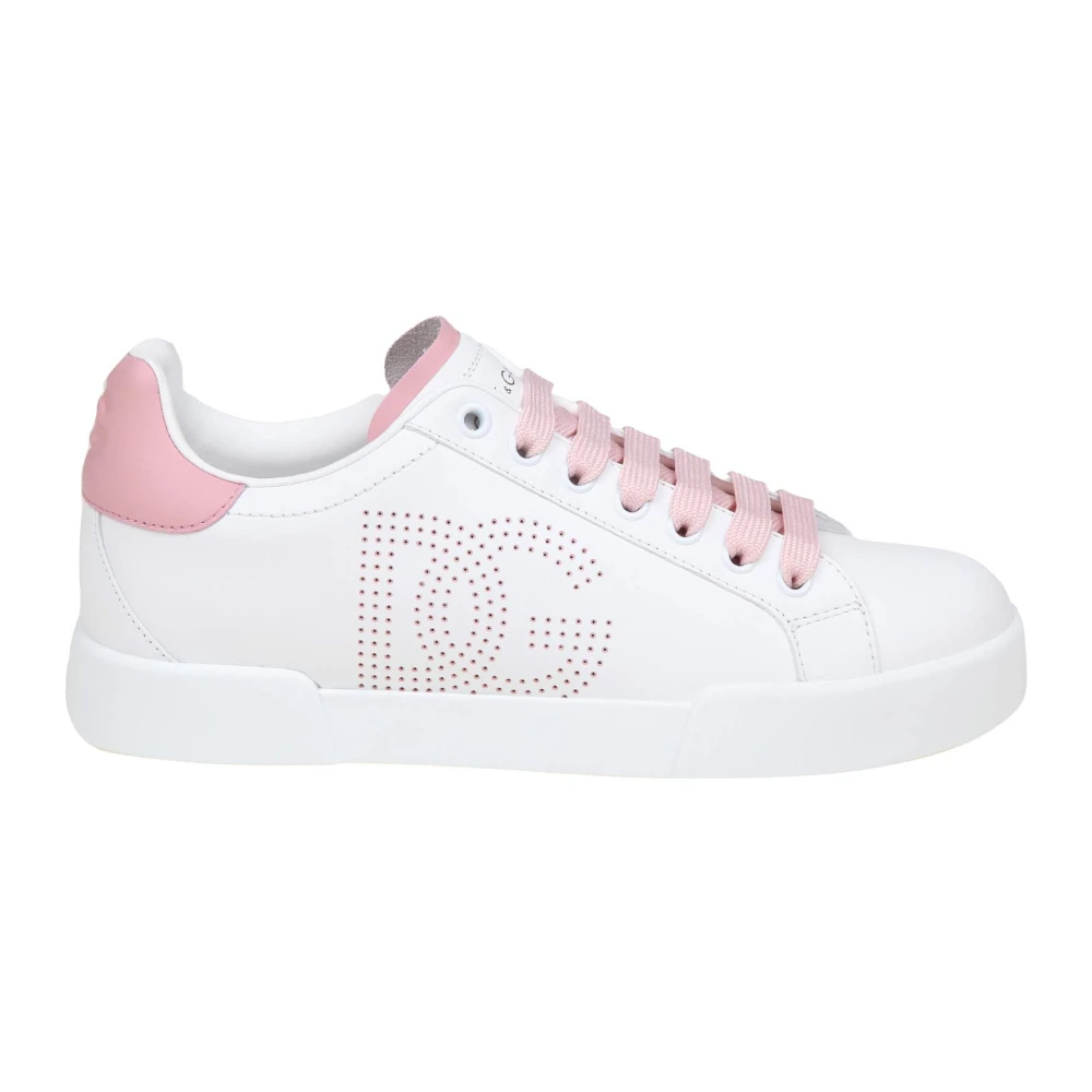 Dolce & Gabbana White Sneakers, Female, 7 Uk, /Pink Trainers Ss25