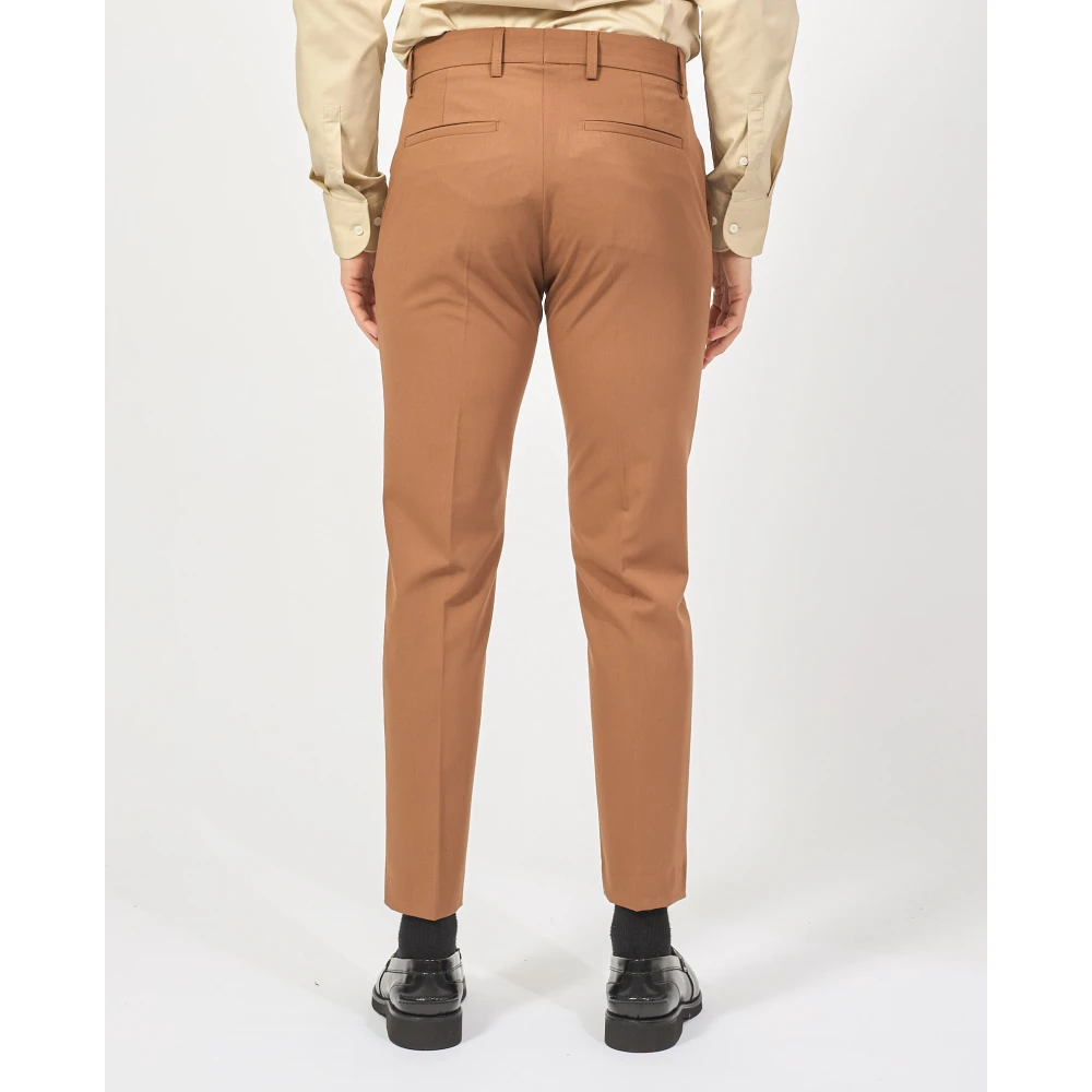 Mulish Bruin dubbelrijig pak met slim fit Brown Heren