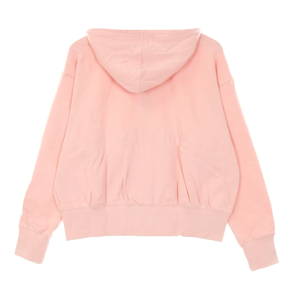 Nike Roze Glazuur Wit Rits Hoodie Sportkleding Air Top Fleece Pink Dames