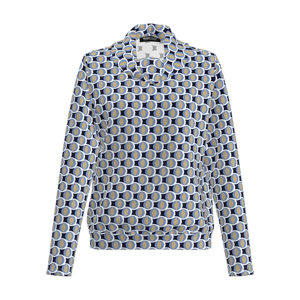 Frank Walder Lange Mouw Top NOSTop TShirt Blue Dames