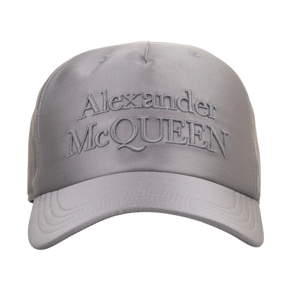 Alexander mcqueen Grijze Zijde Baseballpet Gray Heren