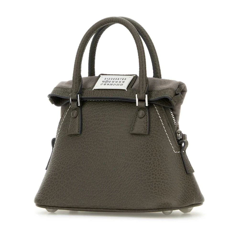 Maison Margiela Grijze Leren Micro Handtas Gray Heren