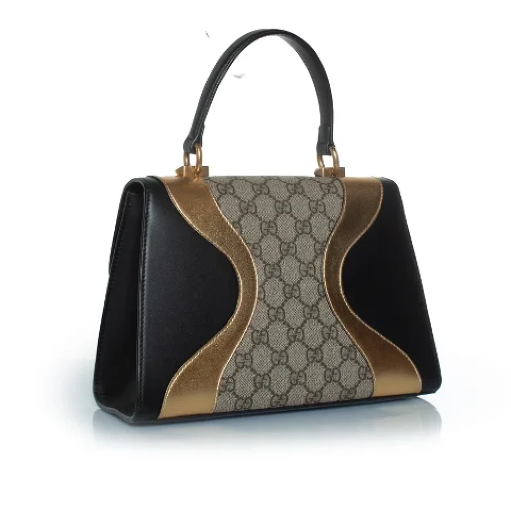 Gucci Vintage Pre-owned Leather handbags Brown Dames