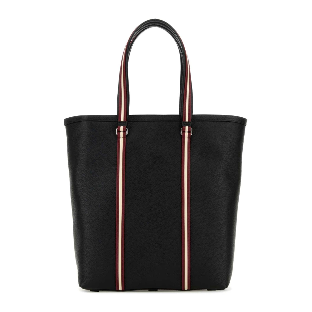 Bally Stijlvolle Zwarte Leren Winkelmand Black Heren