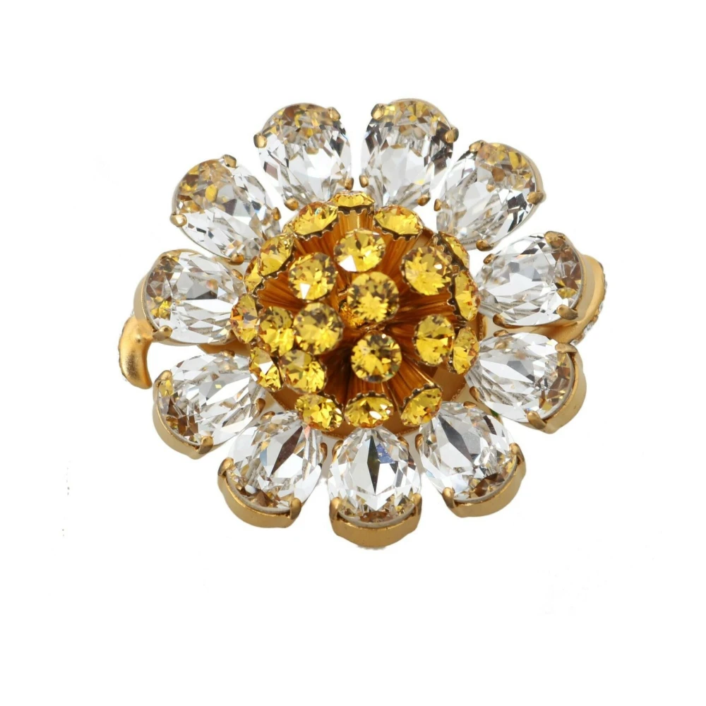 Dolce & Gabbana Women's Crystal Flower Statement Ring