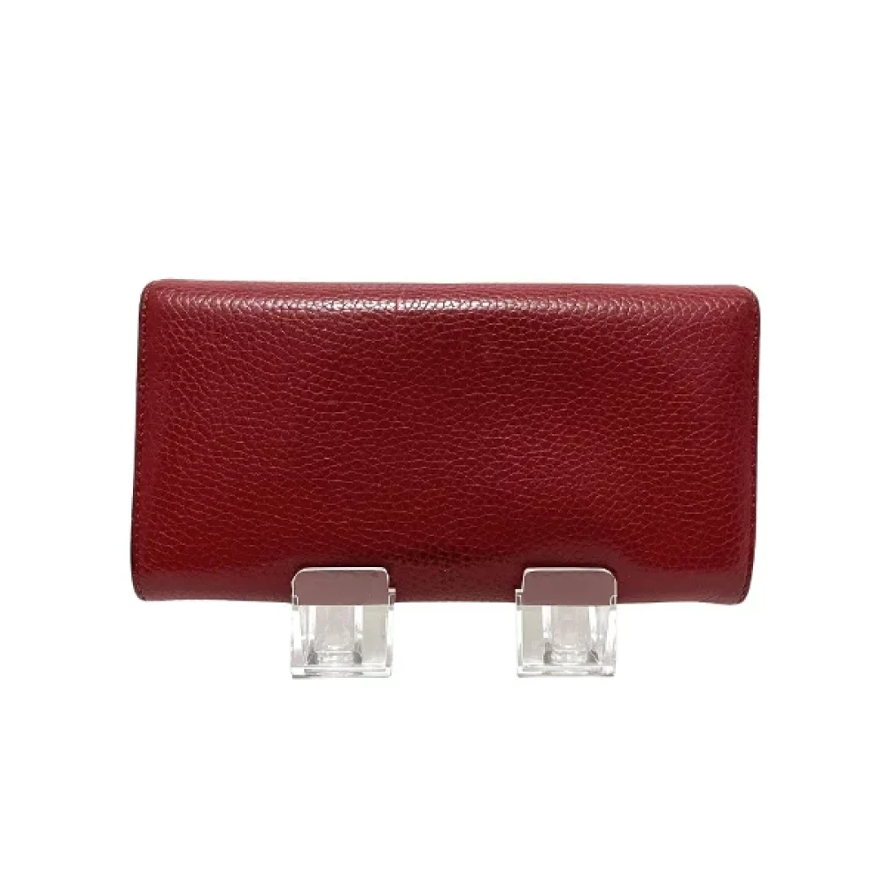 Gucci Vintage Pre-owned Leather wallets Red Dames