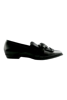 Svarta Läderloafers