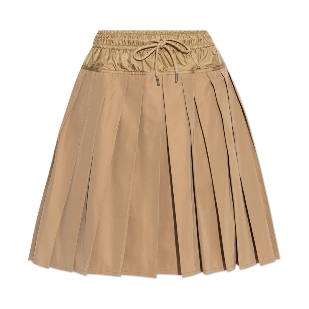 Moncler Women's Beige Pleated Skirt - Midi Skirts - 2XS - Skirts