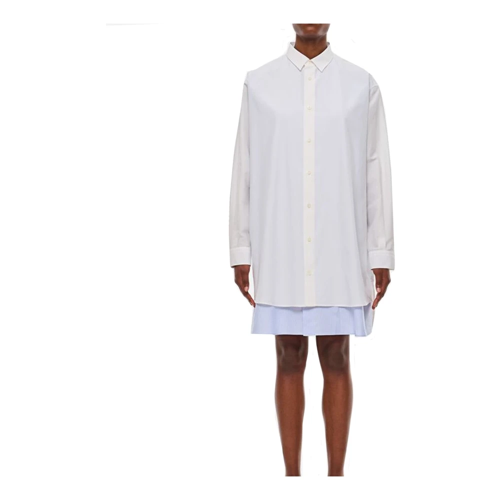 Loewe Witte Overhemdjurk Elegante Stijl White Dames