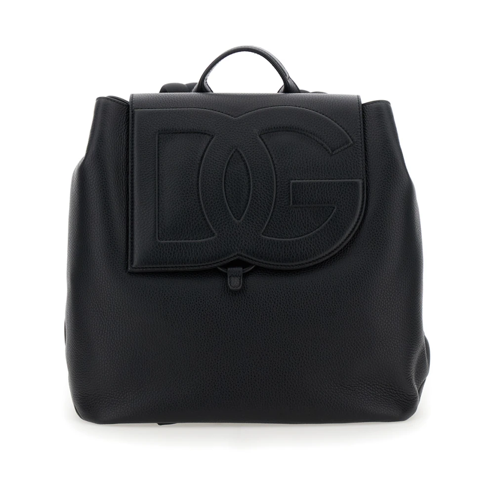 Dolce & Gabbana Zwarte tas met DG Emossed Black Heren