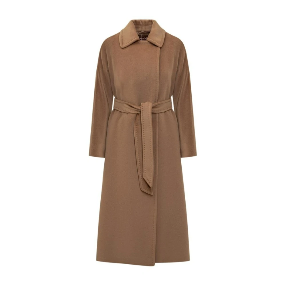 Max Mara Kameel Babyjas Dubbele Knopenrij Brown Dames