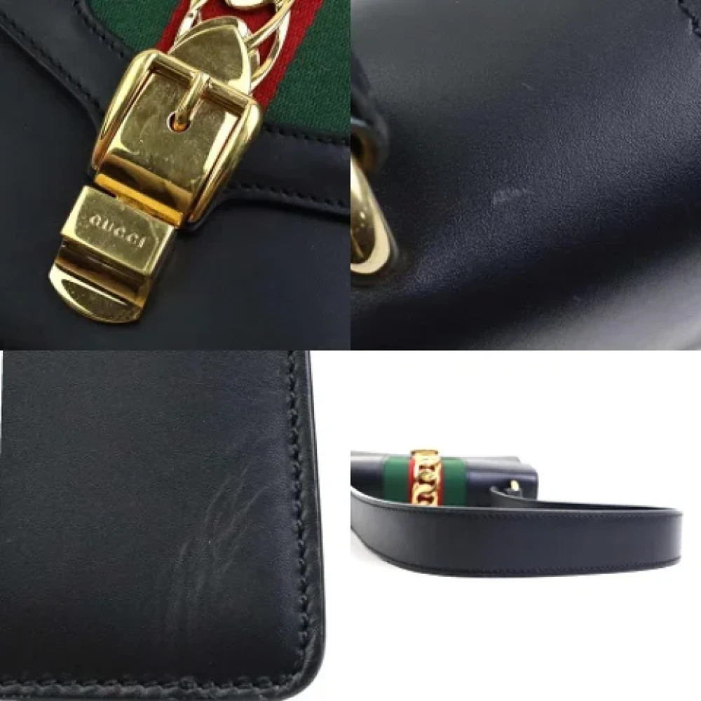 Gucci Vintage Pre-owned Leather gucci-bags Black Dames