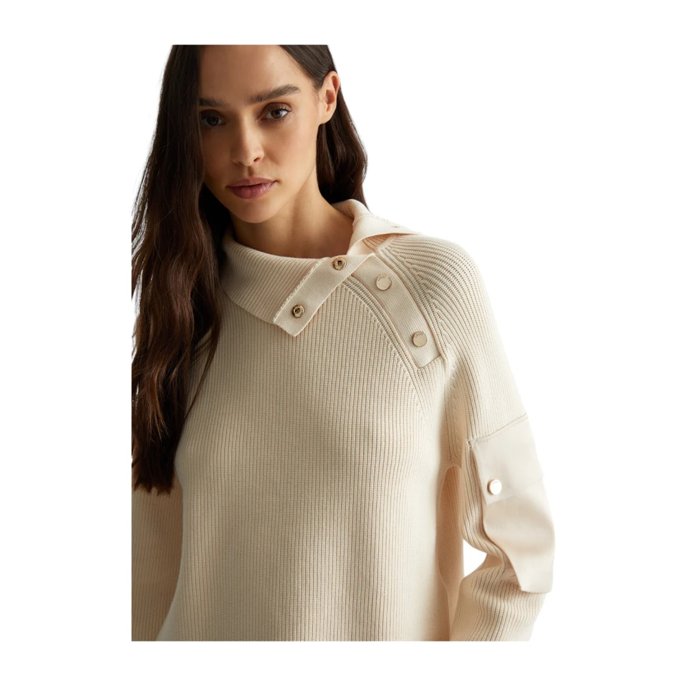 Liu Jo Stijlvolle Gebreide Top Beige Dames