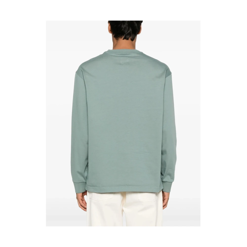 Emporio Armani Zeegroene Ronde Hals Lange Mouw Green Heren