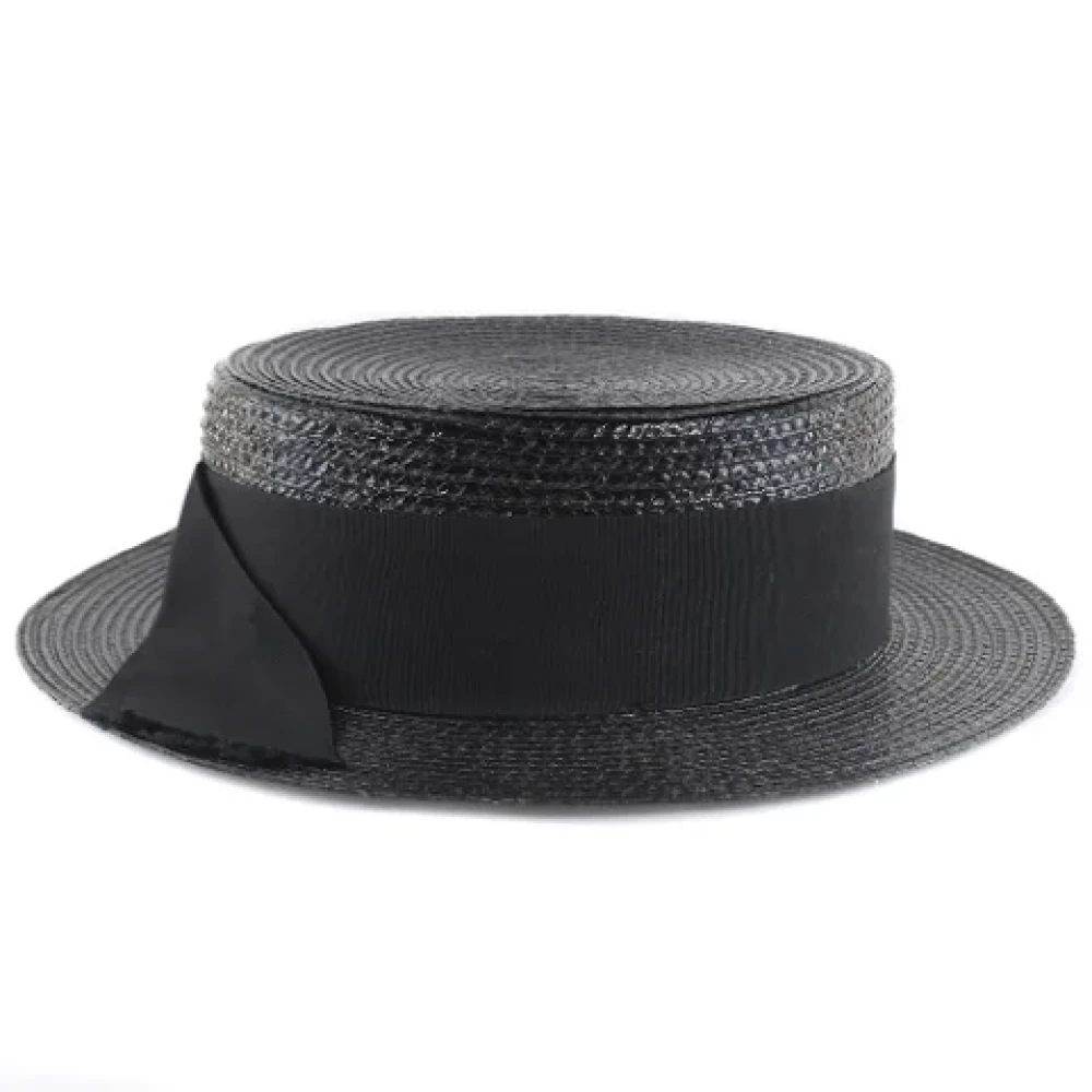 Yves Saint Laurent Vintage Pre-owned Bomull hattar-och-kepsar Black, Dam