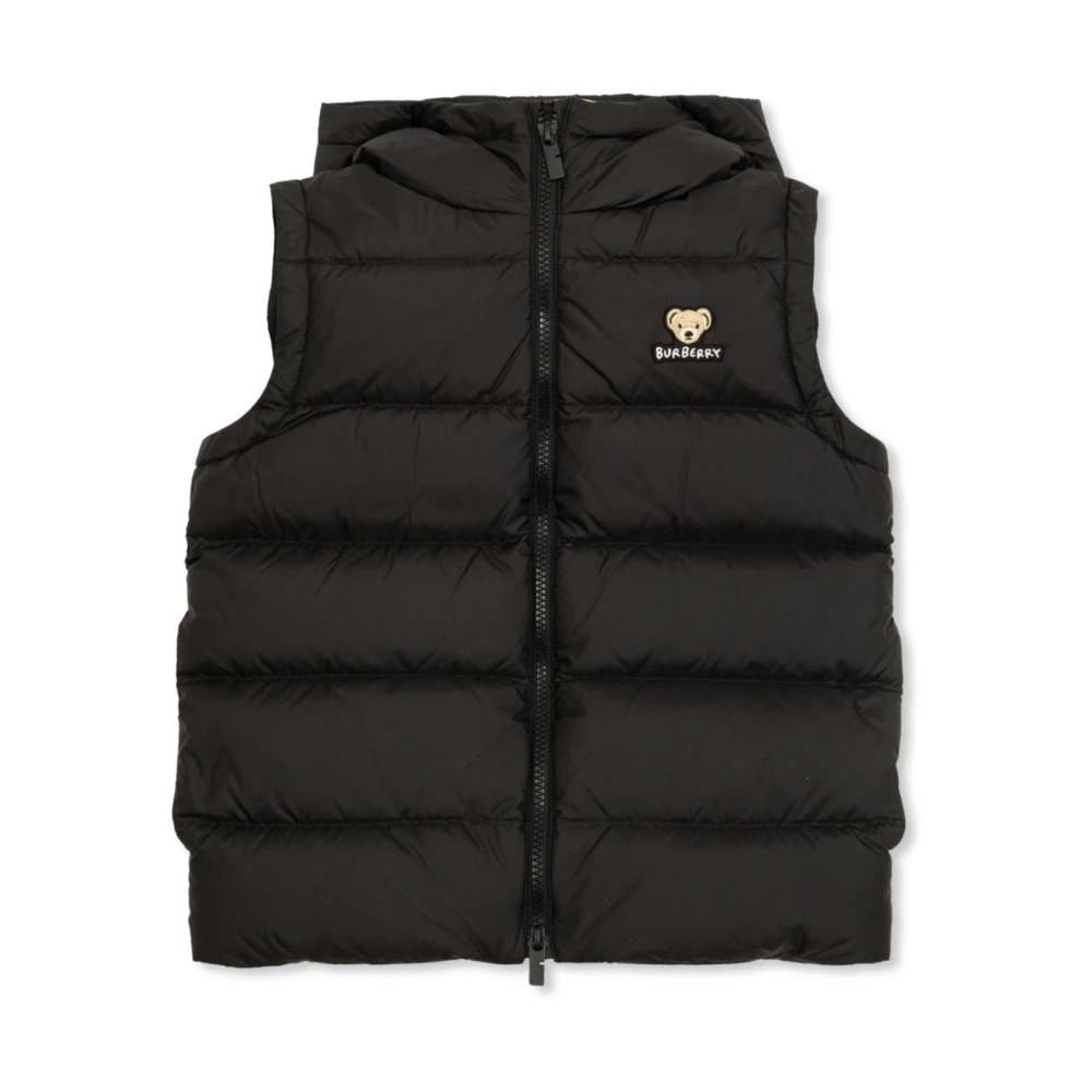 Burberry Unisex Black Quilted Vest With Hood