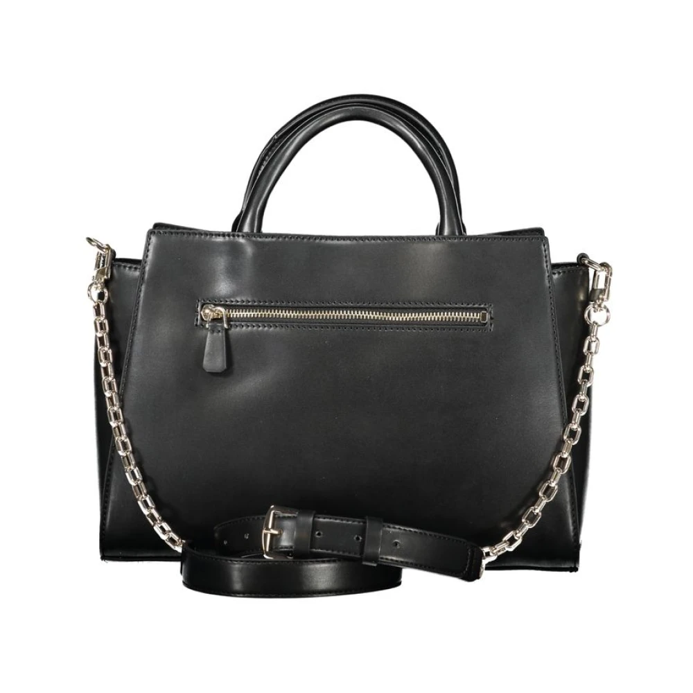 Guess Zwarte polyethyleen schoudertas met verstelbare band en meerdere compartimenten Black Dames