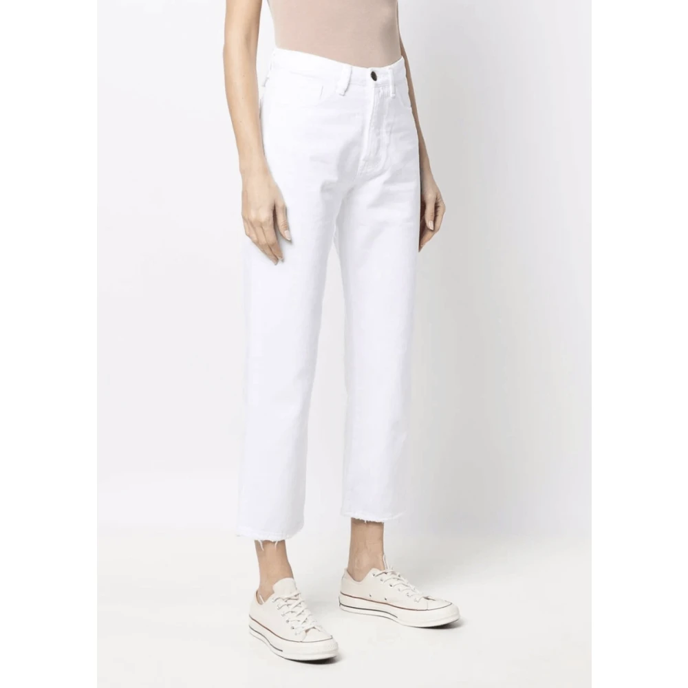 3X1 Cropped Jeans White Dames