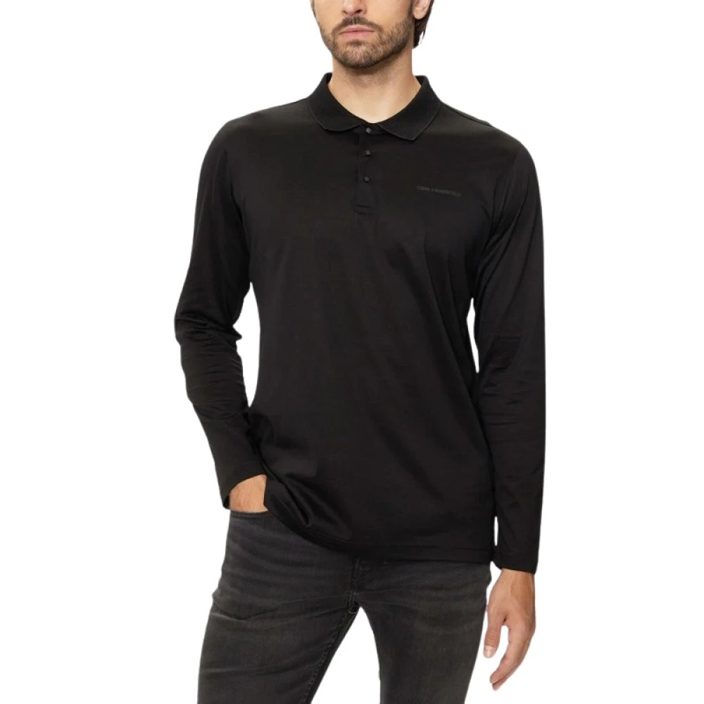 Karl Lagerfeld Homme Noir Tops, Taille: Xl - Hauts > Polo Chemises