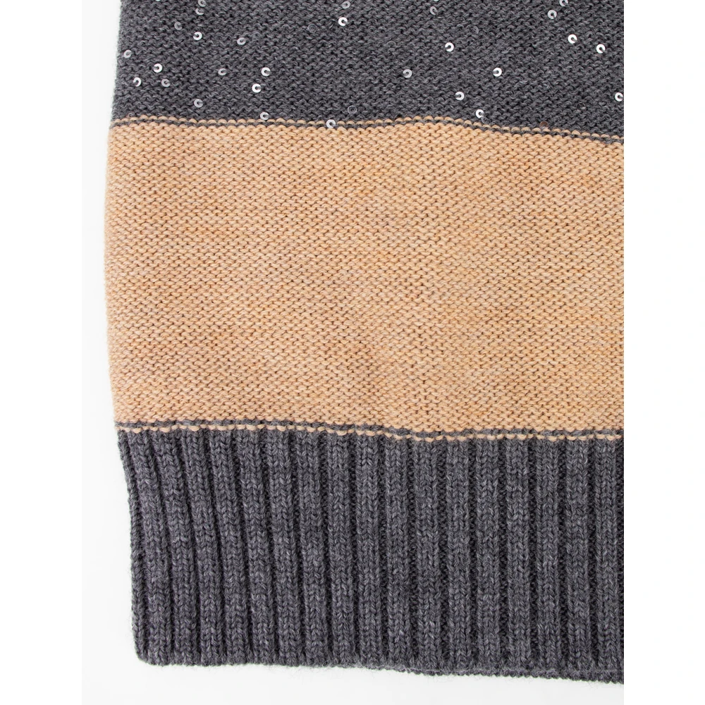 Le Tricot Perugia Pailletten Gebreide Shirt Multicolor Dames