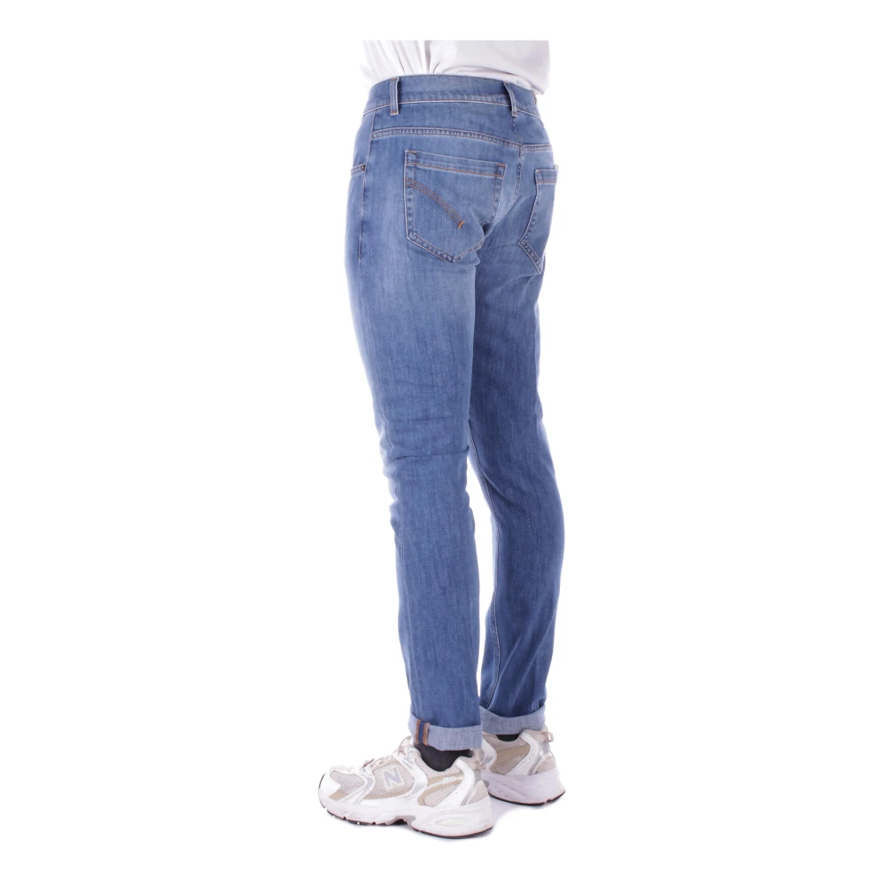 Dondup Blauwe Skinny Jeans met Logo Blue Heren
