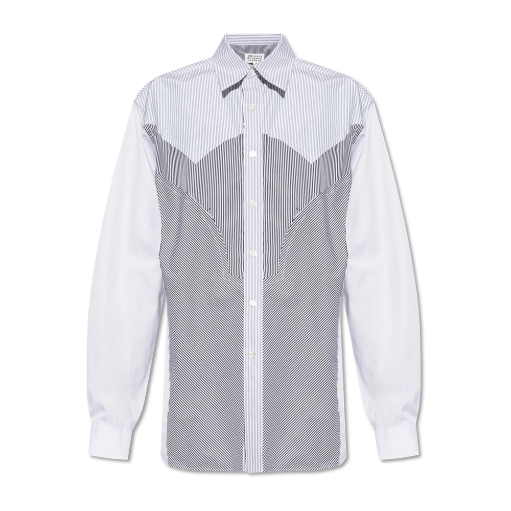 Maison Margiela Gestreept overhemd Gray Heren