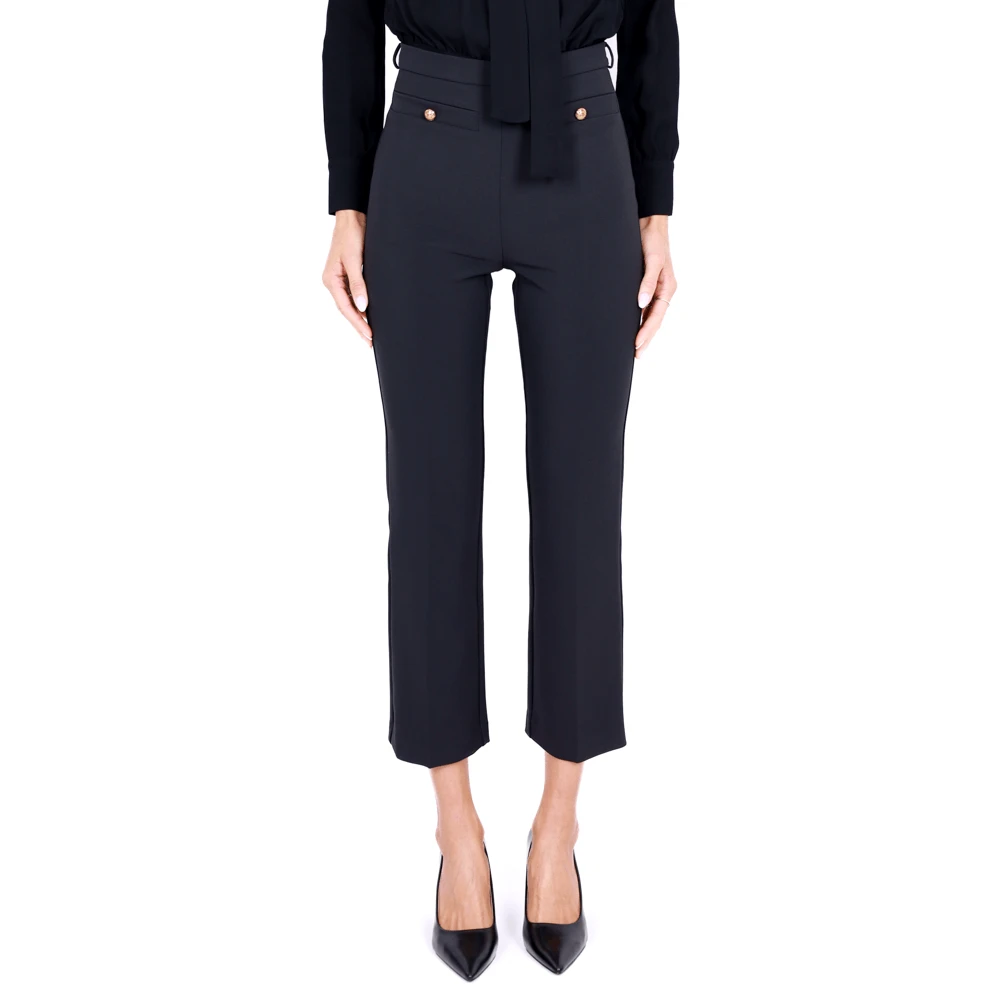 Elisabetta Franchi Elegante jumpsuit met zwarte blouse Black Dames