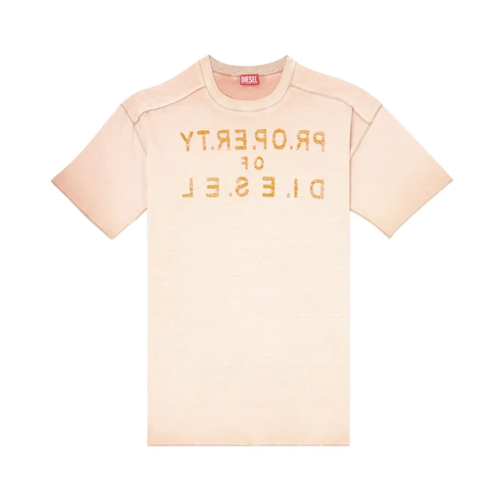 Diesel Men's Pink T-Look - T-Shirts - M - Tops