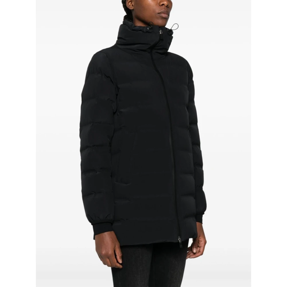 Herno Stijlvolle Parka Jas voor Alle Seizoenen Black Dames