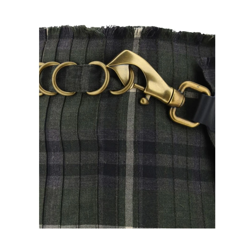 Burberry Geplooide Wollen Kilt Pareo Stijl Rok Multicolor Dames