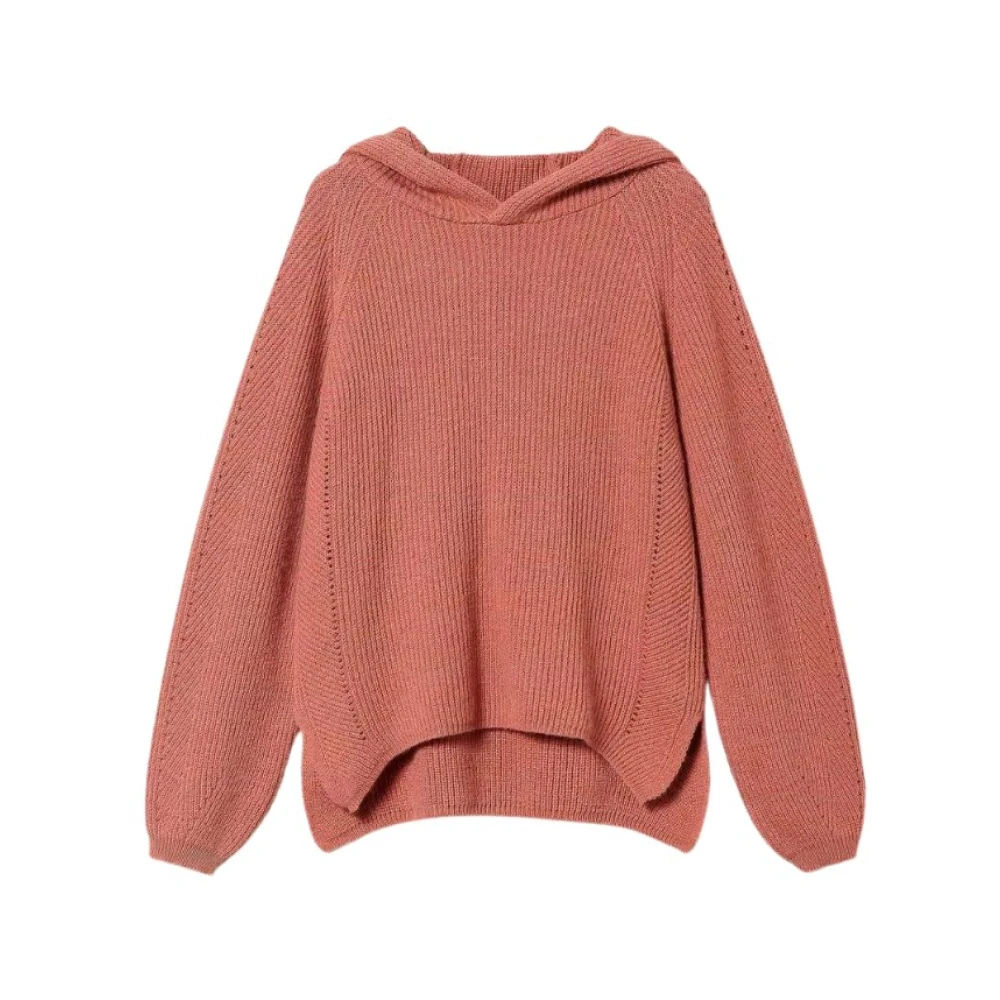 Twinset Klassieke Gebreide Top Pink Dames