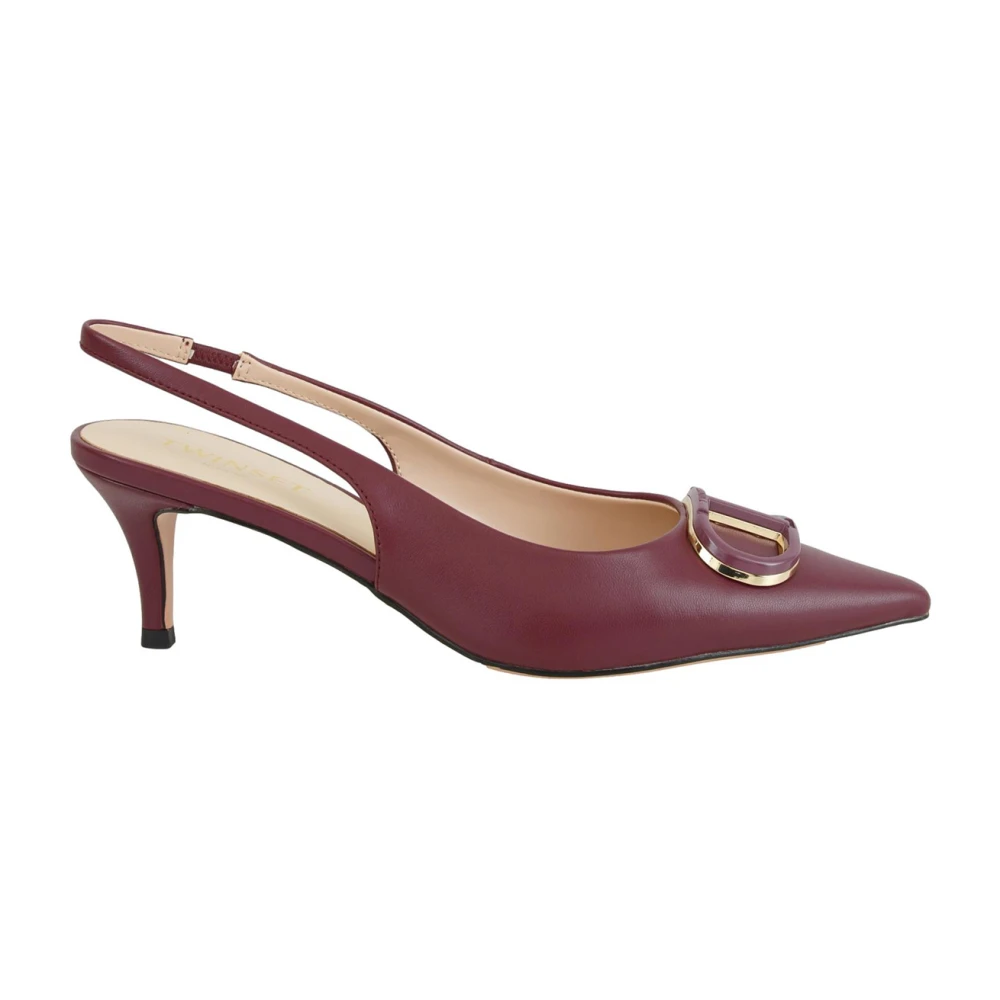 Twinset Women's Red Pumps, 5 Uk, Slingback Oval T