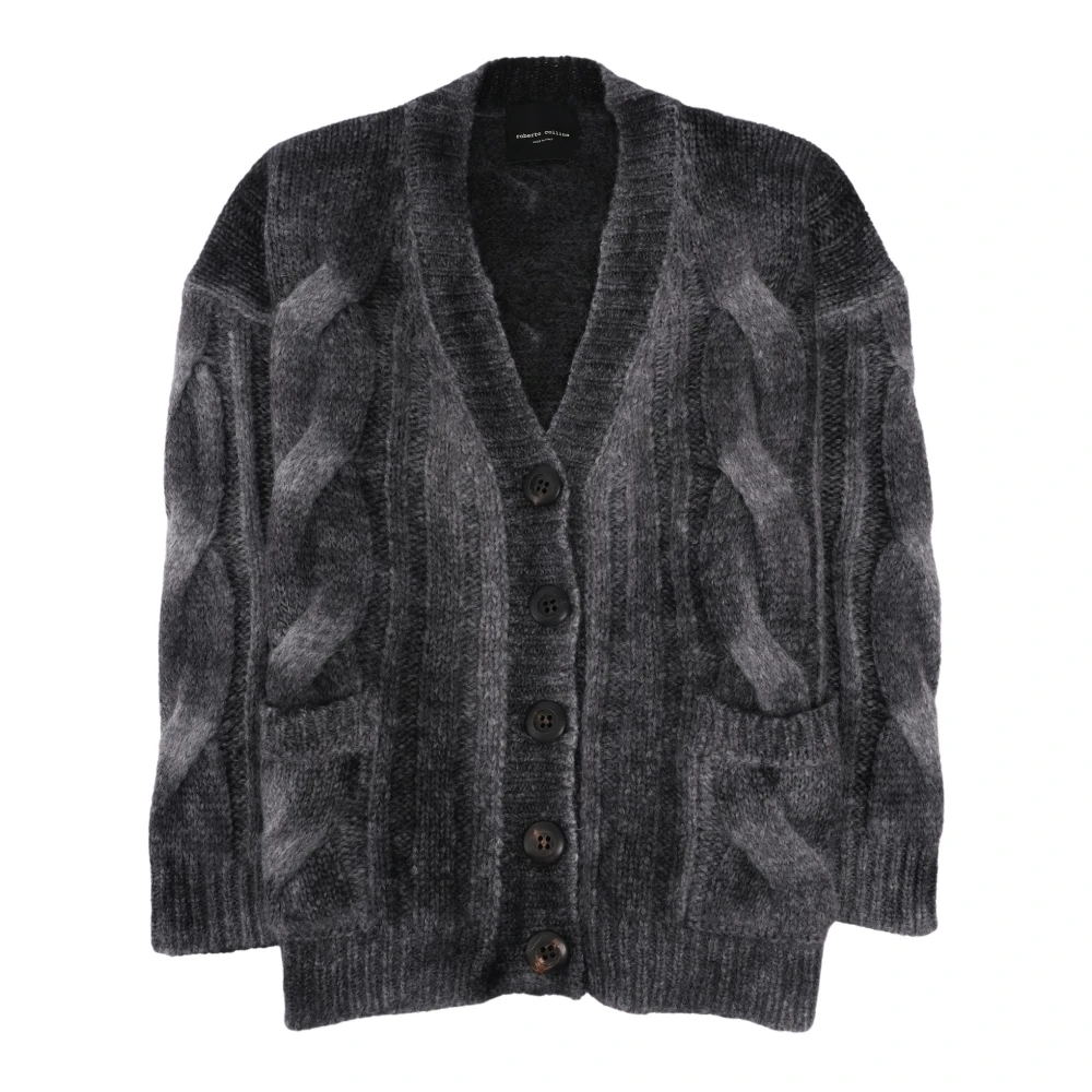 Roberto Collina Kabelgebreide Vest Black Heren
