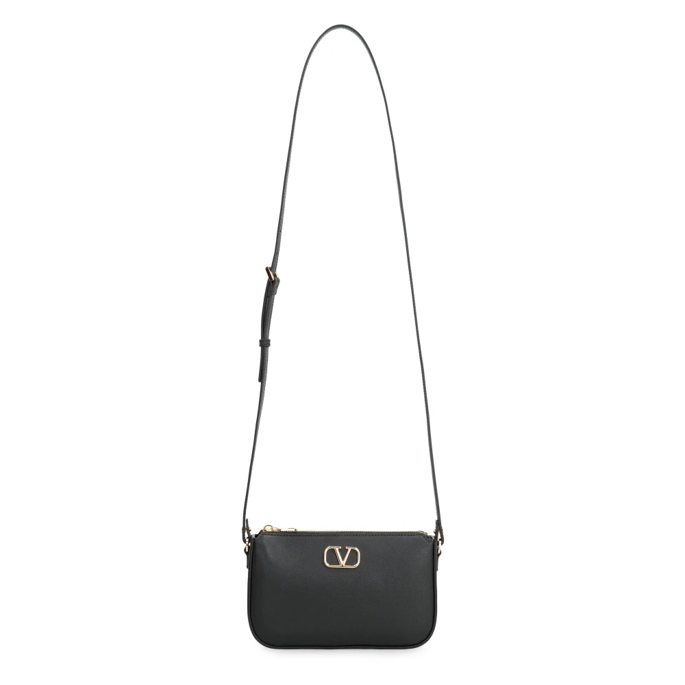Valentino Handtekening Leren Crossbody Tas Black Dames