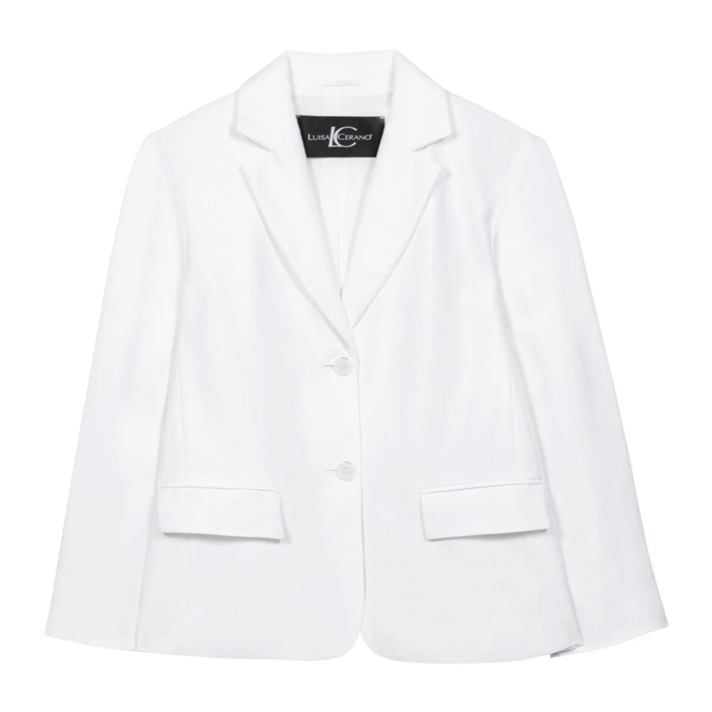 Luisa Cerano Women's White Gabardine Blazer