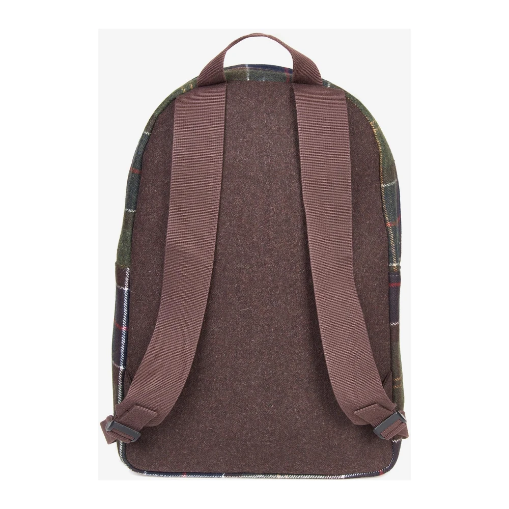 Barbour Rugzak van gewaxt katoen met leren accenten Green Heren
