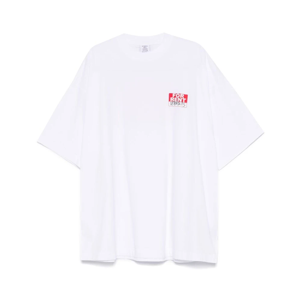 Vetements Witte Crew Neck T-shirt White Heren