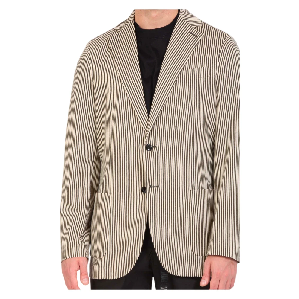 Circolo 1901 Pinstripe Blazer in Zwart Multicolor Heren