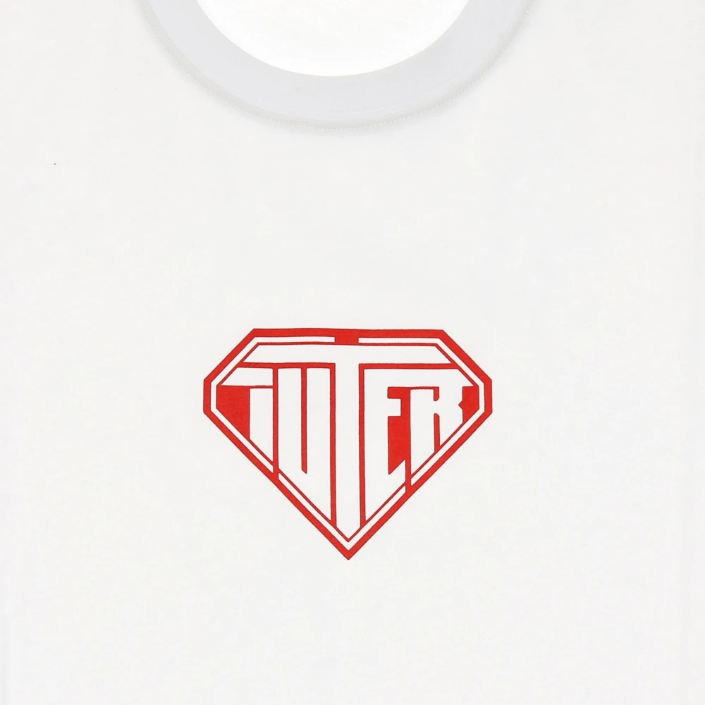 Iuter Wit Logo Tee Korte Mouw T-Shirt White Heren