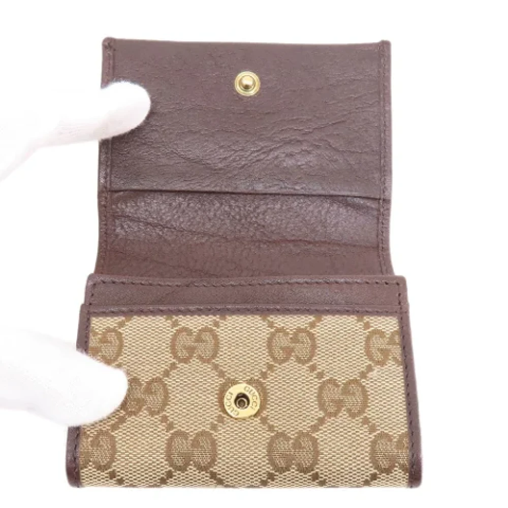 Gucci Vintage Pre-owned Canvas wallets Beige Dames