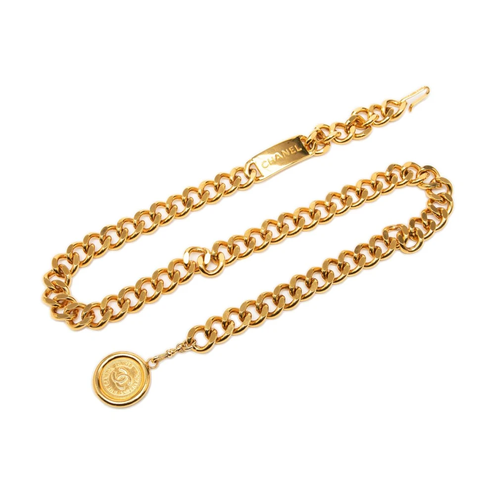 Chanel Vintage Mujer Cinturón De Cadena Pre-Owned Con Dije De Moneda