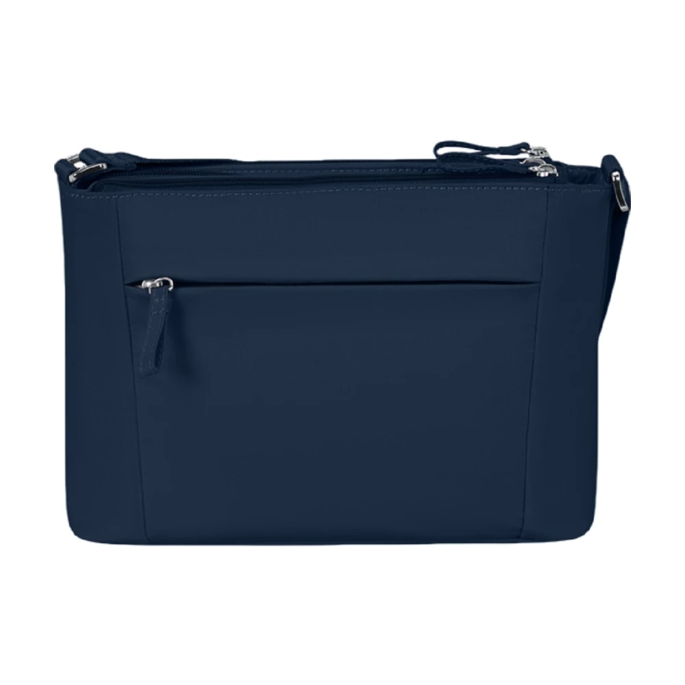 Samsonite Blauwe Nylon Schoudertas met Compartimenten Blue Dames