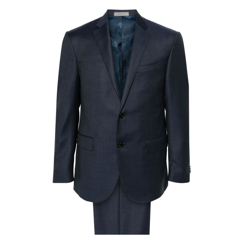 Corneliani Super 130s Wollen Pak Blue Heren