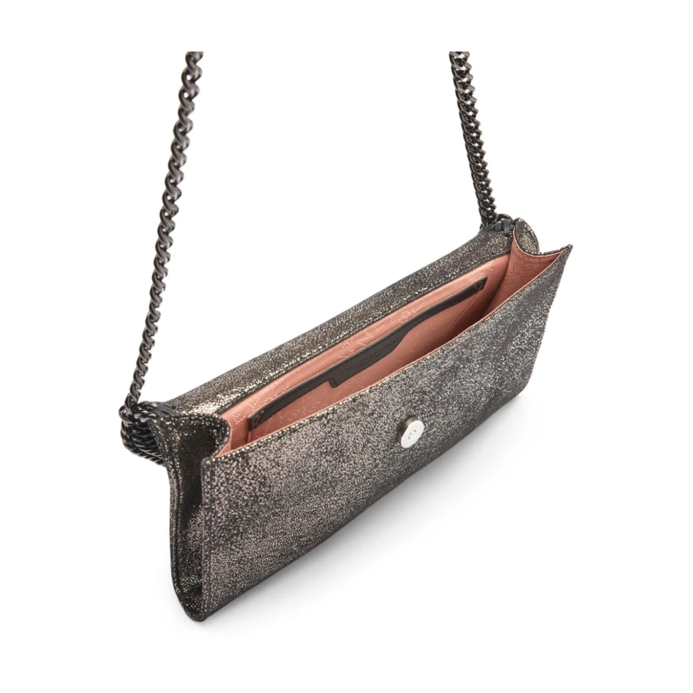 Stella Mccartney Zilveren Tas met Omslagtop en Magneetsluiting Gray Dames