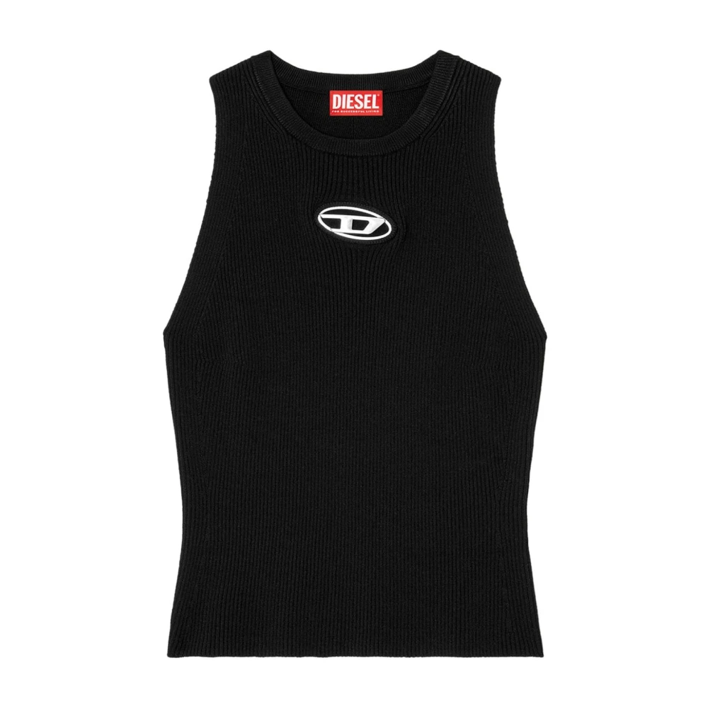 Diesel Kvinno Svart Toppar Dam, S, Polyester, M-Caddix-Top