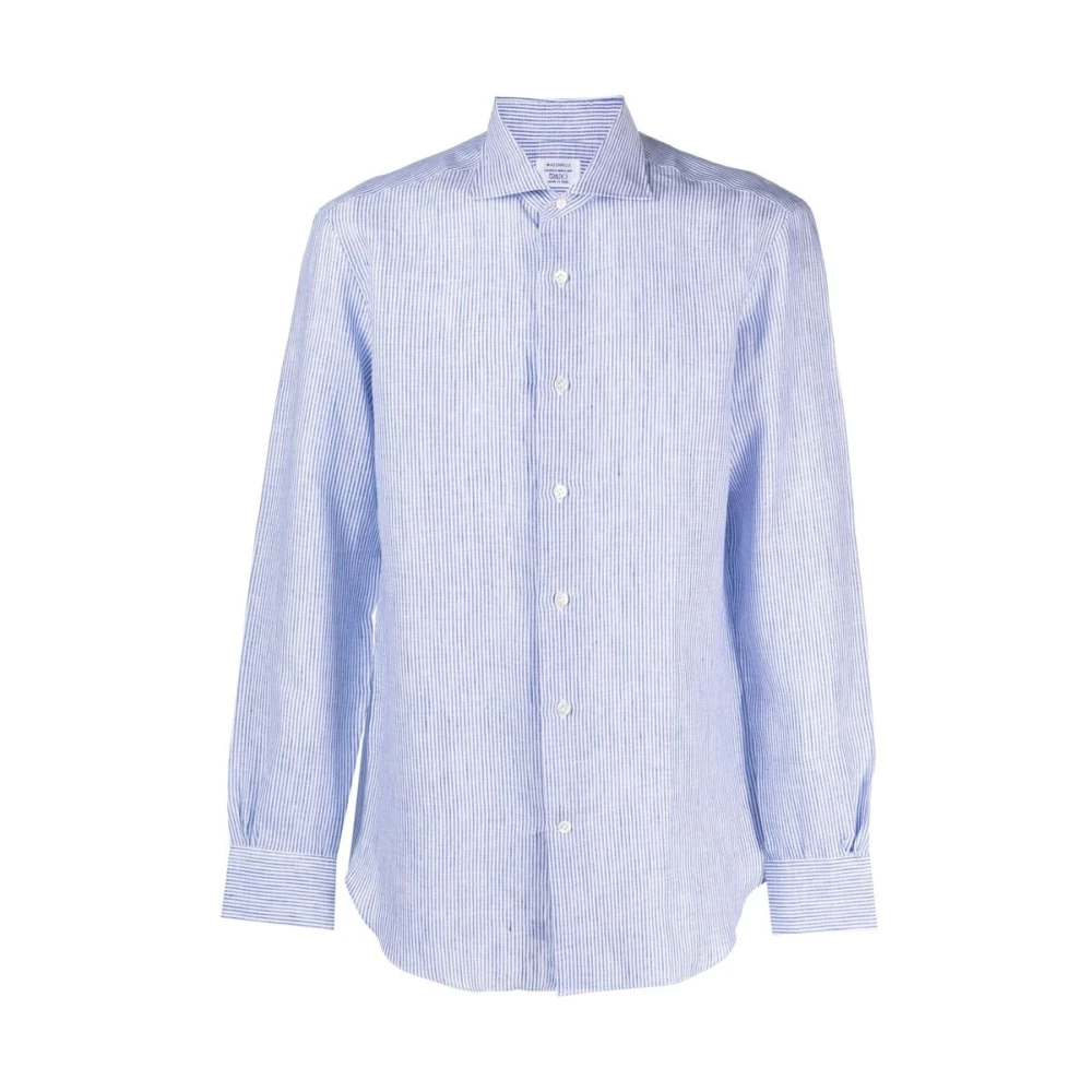 Mazzarelli Casual Shirts Blue Heren