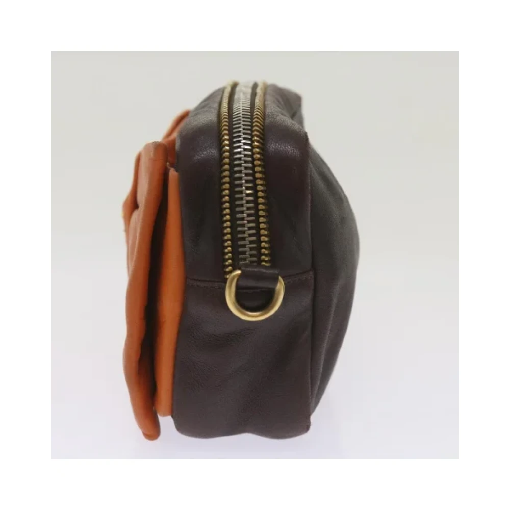 Prada Vintage Pre-owned Leather prada-bags Orange Dames
