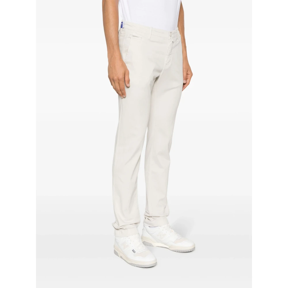 Jacob Cohën Handgemaakte Katoenen Broek Bobby Model White Heren