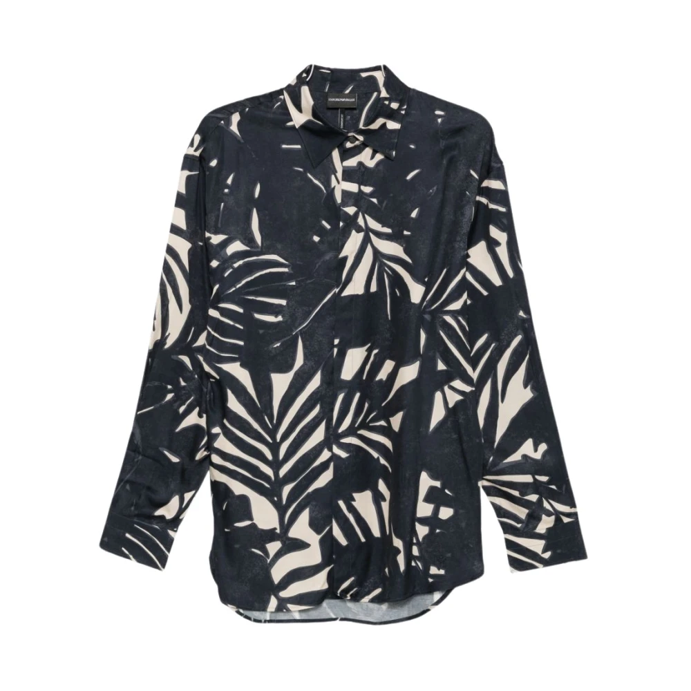 Emporio Armani Men's Black Casual Shirts, S, Shirts