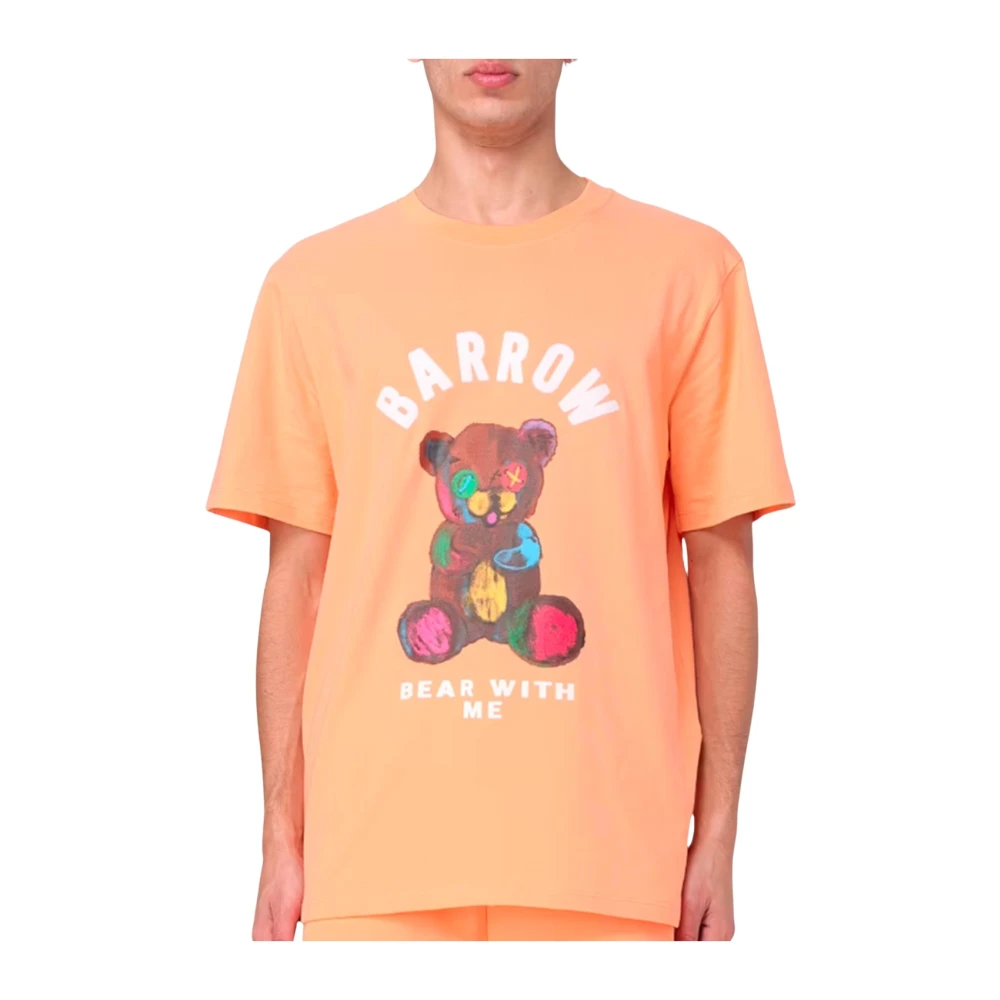 Barrow Unisex Jersey T-shirt in Papaya Orange Heren